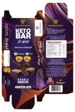⁦كيتو بار شوكولاتة مضاعفة من هيلثي اند تيستي | سناك كيتو دايت⁩ - الصورة ⁦2⁩